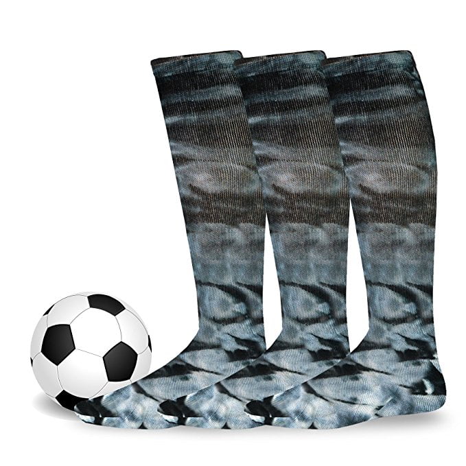 Soxnet Cotton Unisex Soccer Sports Team Socks 3 Pack Large 10-13 , Tie Dye Black
